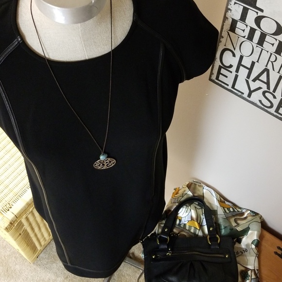 Mossimo Supply Co. Dresses & Skirts - Mossimo leather trim dress PLUS